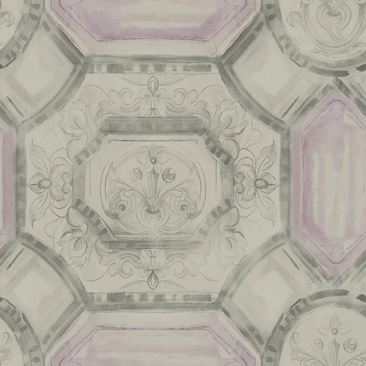 Julius Silver Wallpaper from the Romance Collection