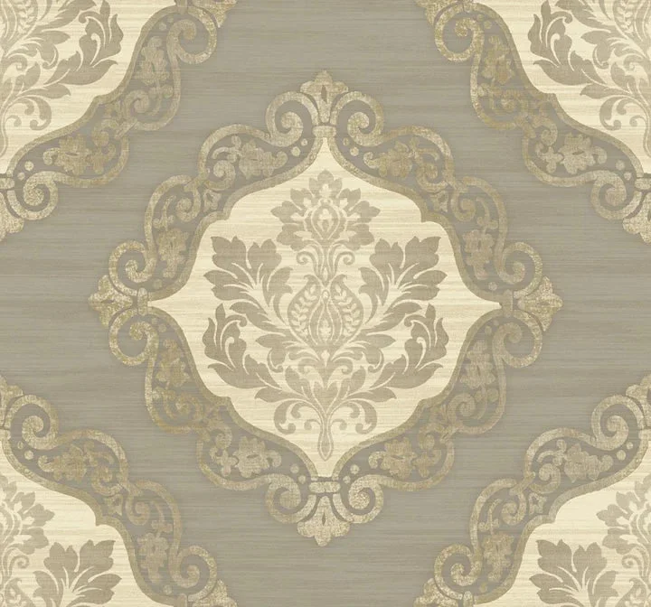 Little Compton Silver Wallpaper from the Tiverton Collection