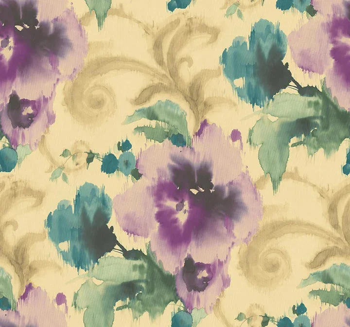 Marilyn Purple/Gold Wallpaper from the Romance Collection