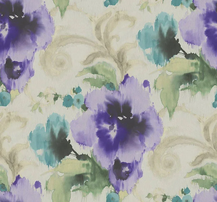 Marilyn Silver/Purple Wallpaper from the Romance Collection