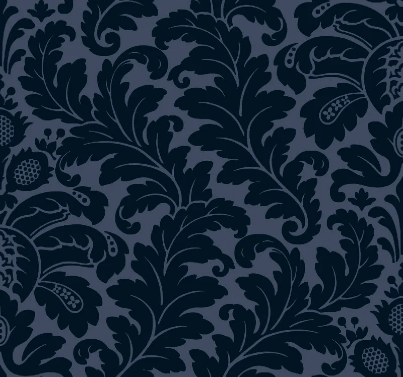 Modern Romance Navy Wallpaper