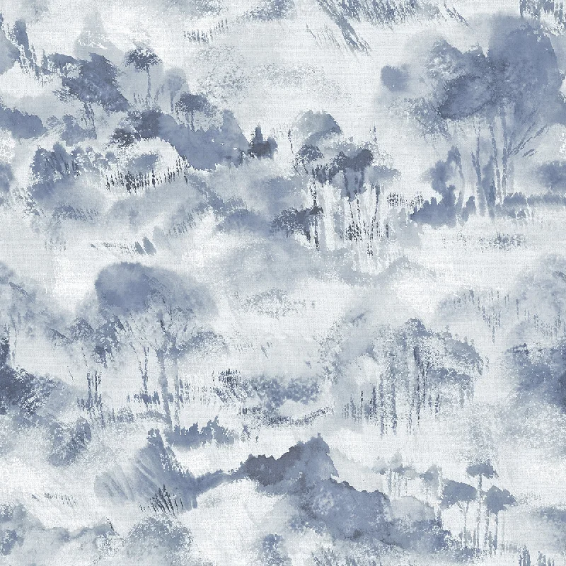 Nara Indigo Toile Wallpaper from the Scott Living II Collection