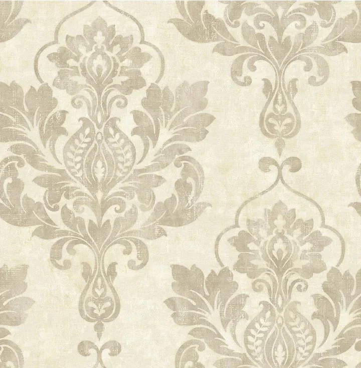 Osprey Light/Gold Wallpaper from the Tiverton Collection