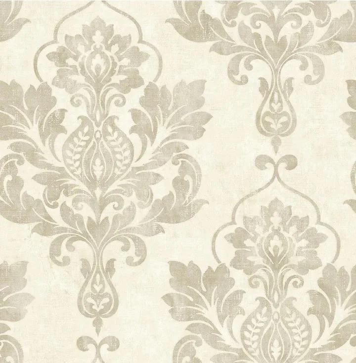 Osprey Silver Wallpaper from the Tiverton Collection