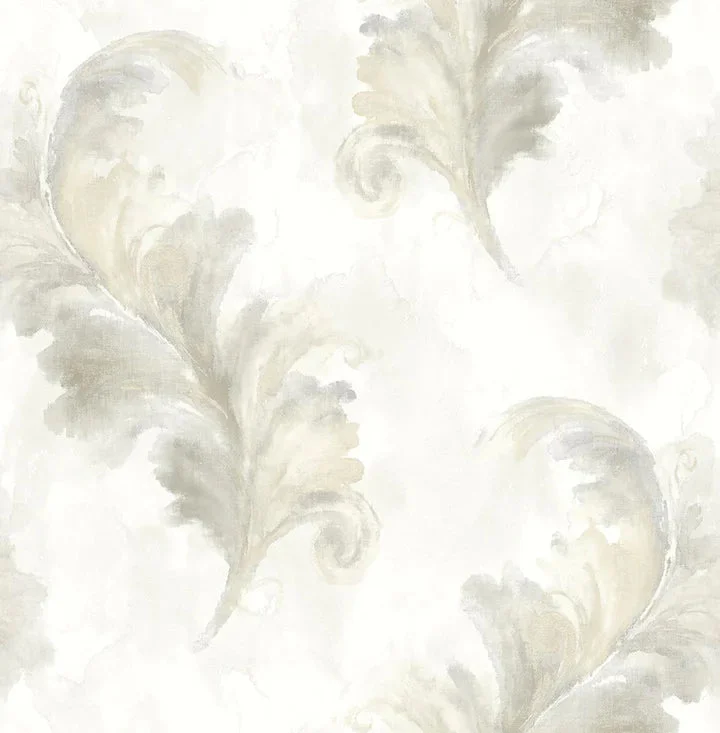 Scarlett O'Hara Silver Wallpaper from the Romance Collection