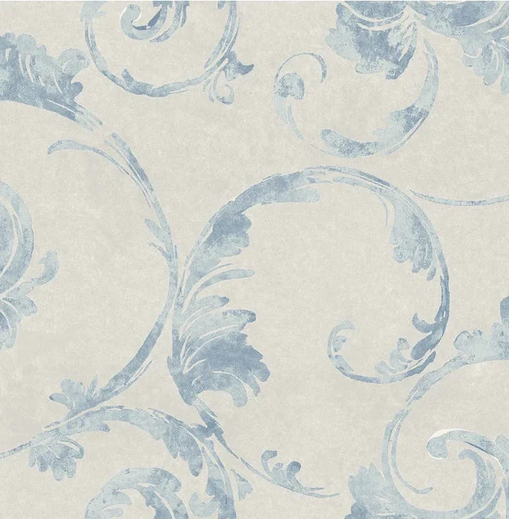 Seapowet Light/Blue Wallpaper from the Tiverton Collection