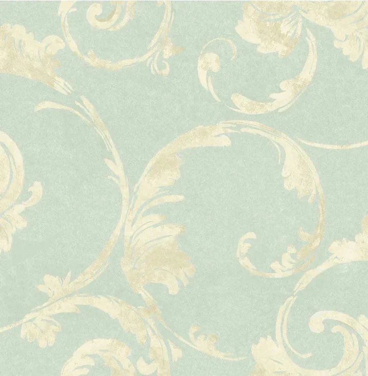 Seapowet Turquiose Wallpaper from the Tiverton Collection