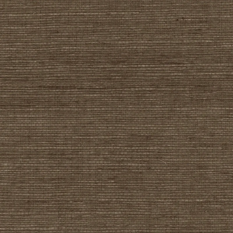 Sisal Grasscloth Wallpaper in Ash Brown from the Luxe Retreat Collection