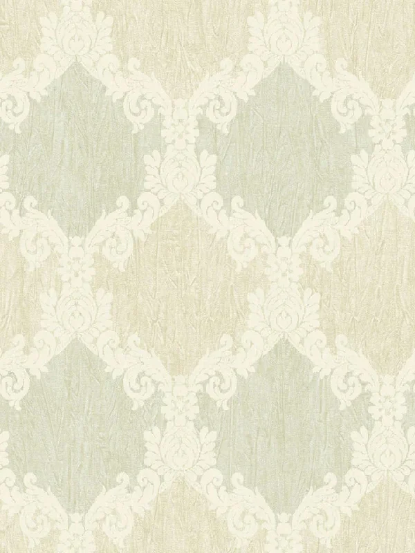 South Shore Turquiose/Cream Wallpaper from the Tiverton Collection