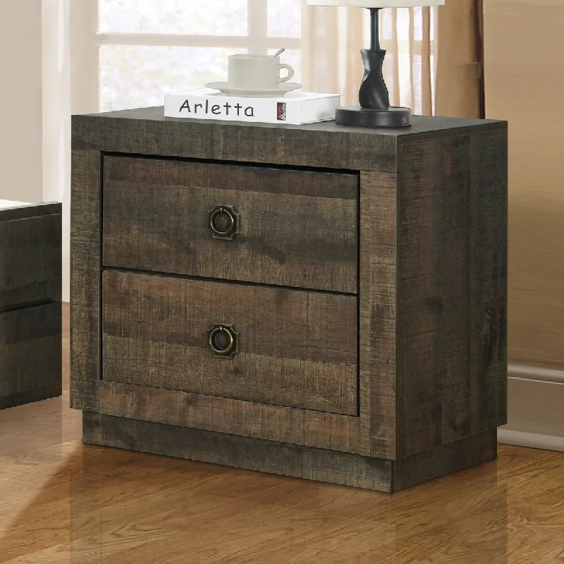 2 Drawers Nightstand End Table for Bedroom