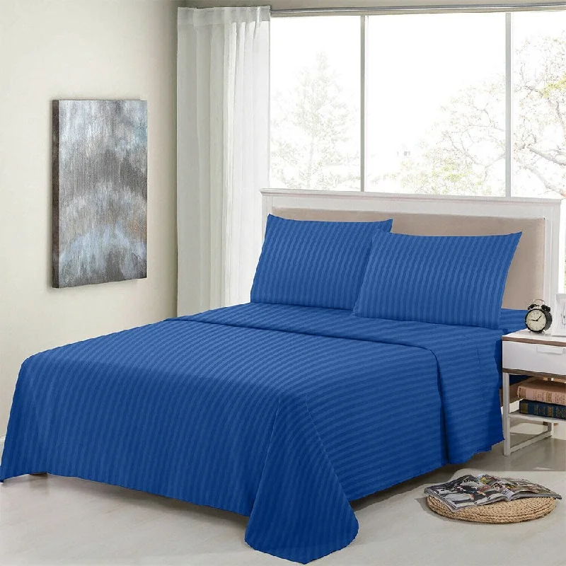 4 Piece Bed Sheets 1800 Count Egyptian Comfort Twin Navy Blue