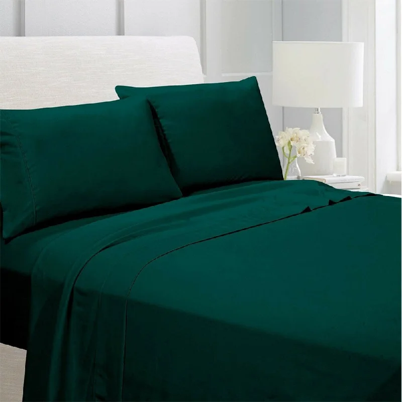 Egyptian Comfort 1800 Count 4 Piece Bed Sheet Set Twin Hunter Green