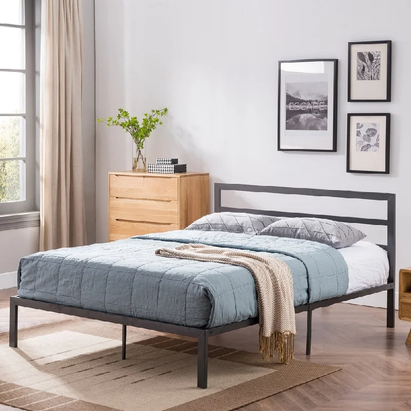 Kellen Modern Iron Queen Bed Frame by Christopher Knight Home