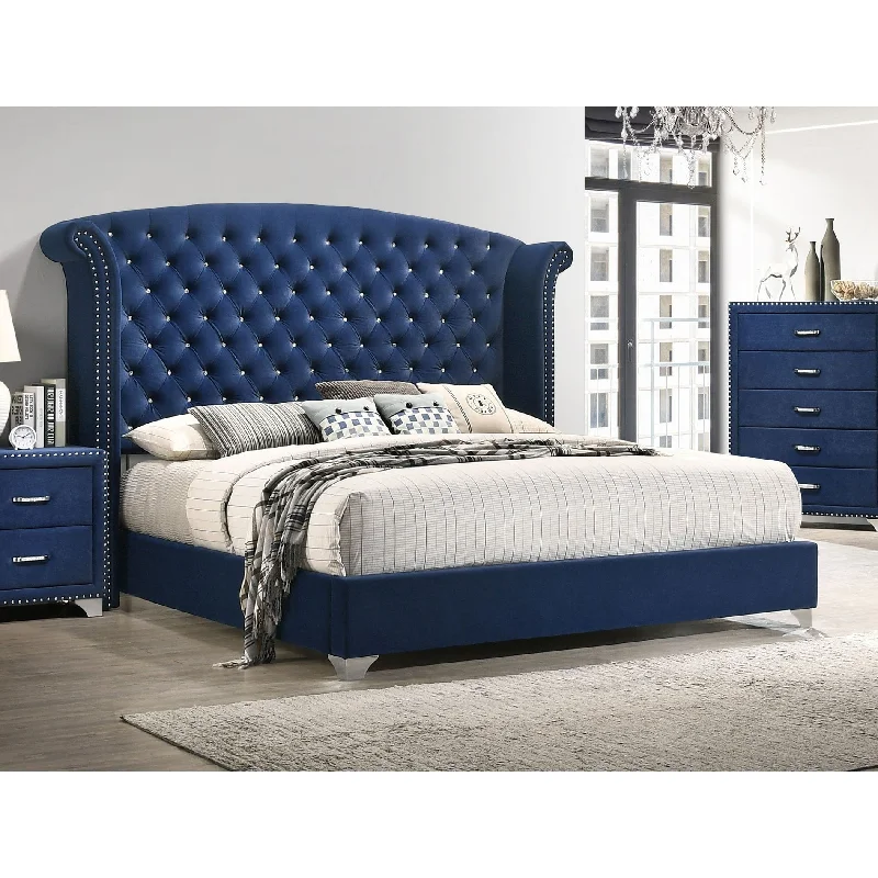 Melody Modern Classic Upholstered Wingback Bed