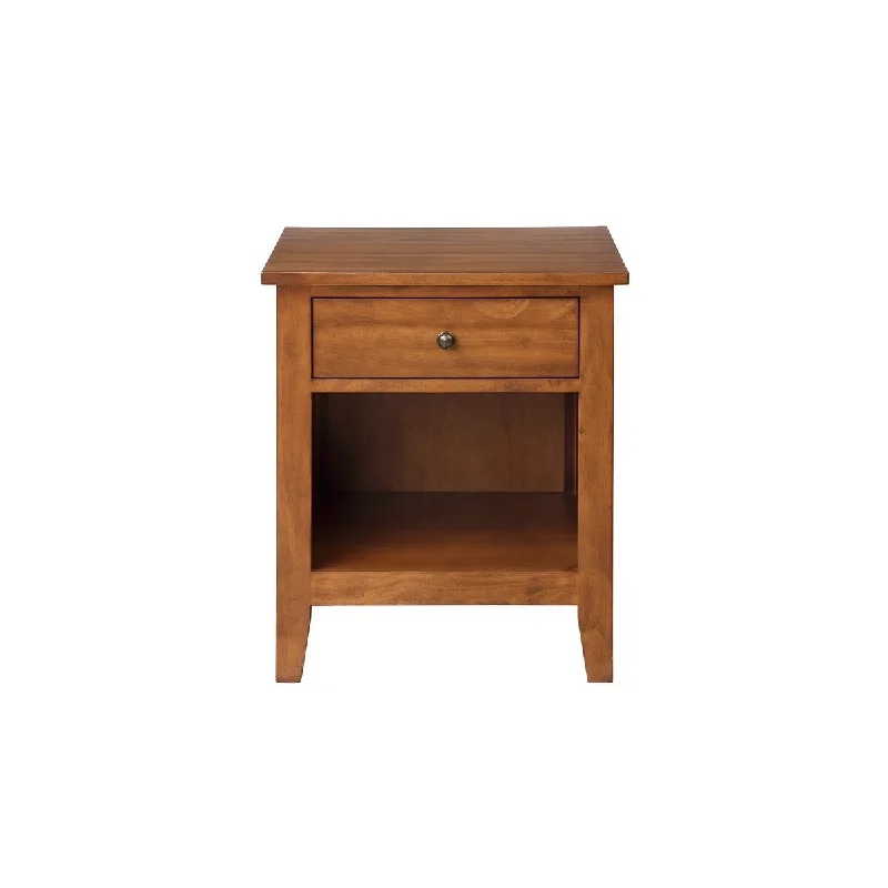 Traditional Design Bedroom Nightstand Locker With Coffee Table With One Drawer and One Shelf For Living Room/Bedroom