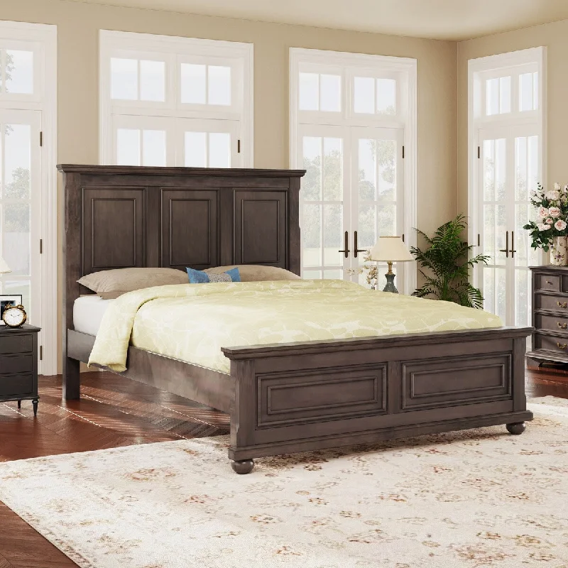 Traditional Town and Country Style Pinewood Queen Bed-Kids' Beds