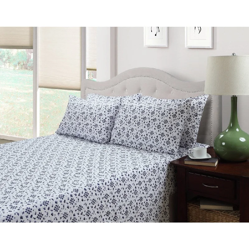 214 West Ditsy Emma 3-piece Floral 300 Thread Count Cotton Rich Sheet Set