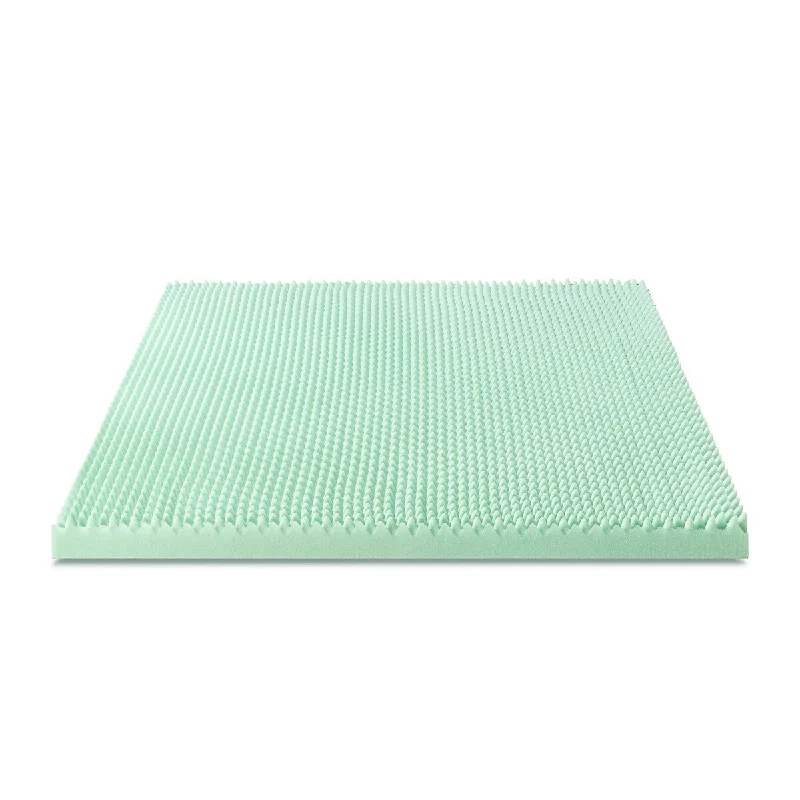 3 Inch Egg Crate Memory Foam Mattress Topper with Calming Aloe Infusion