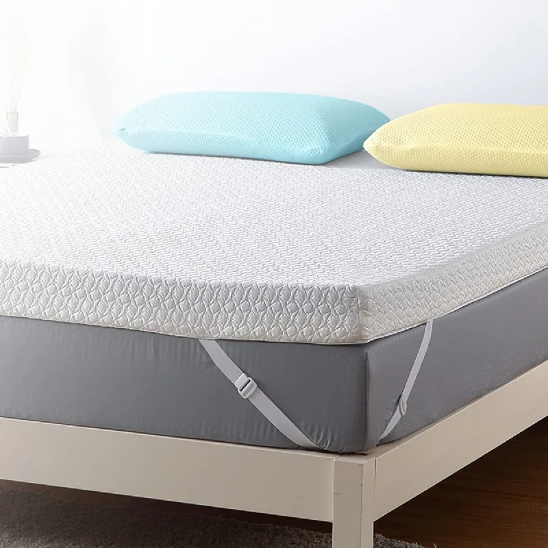 4 Inch Dual Layer Memory Foam Mattress Topper with Cover