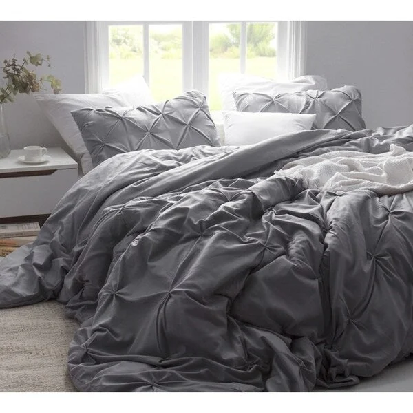 Alloy Pin Tuck Duvet Cover