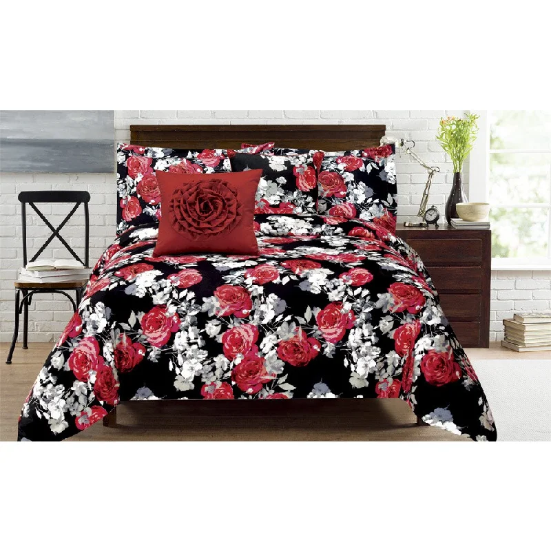 American Beauty Red 5-piece Comforter Set