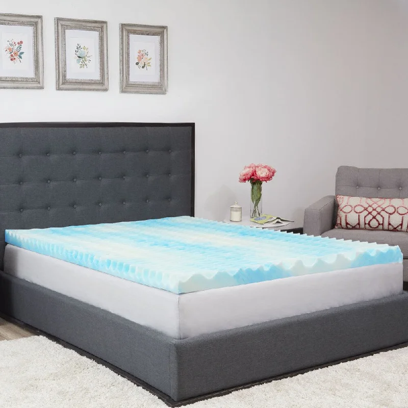 Authentic Comfort 1.5-Inch BlueWave Gel Memory Foam Mattress Topper