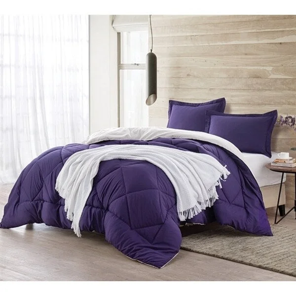 BYB Purple Reign/Jet Stream Reversible Comforter (Shams Not Included)