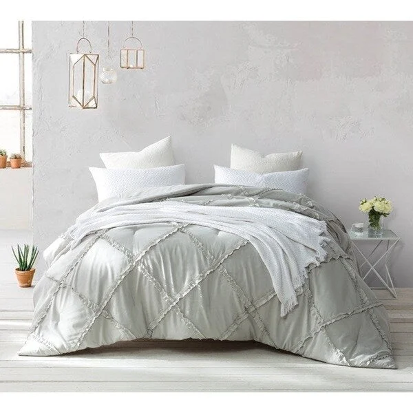 BYB Silver Birch Gathered Ruffles Handcrafted Series Comforter