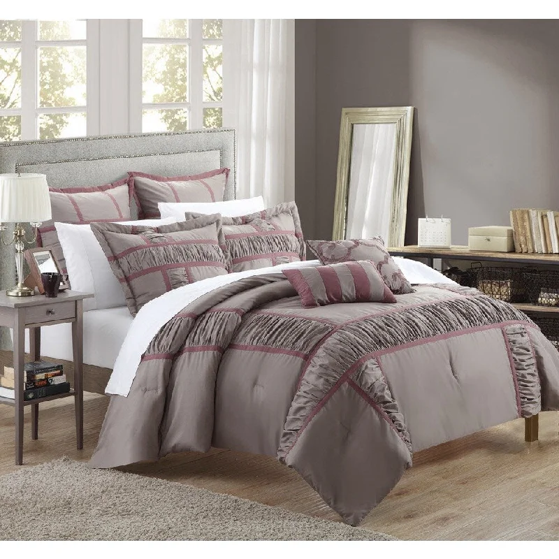 Chic Home Firenze Plum 7-piece Comforter Set