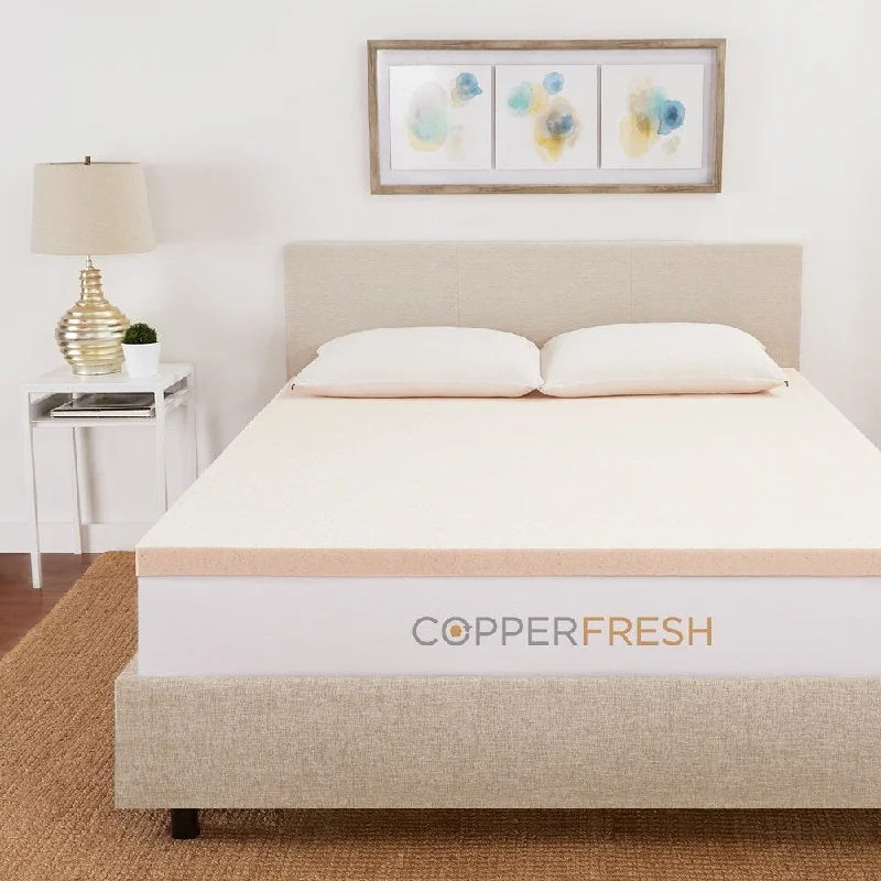 CopperFresh 2" Gel Memory Foam Mattress Topper