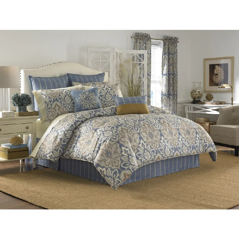 Croscill Captain's Quarters Print Damask 4-Piece Comforter Set