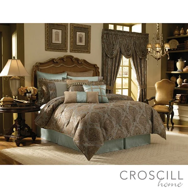 Croscill Laviano Aqua California King-size 4-piece Comforter Set