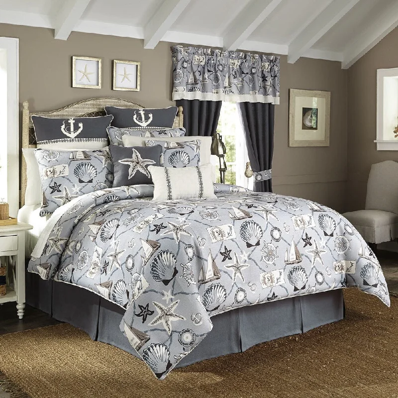 Croscill Yachtsman Coastal Print 4-piece Comforter Set