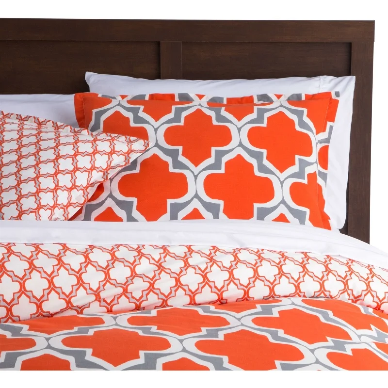 Daily Boutik Full / Queen Orange Gray Fresh Start 3 piece Comforter Set