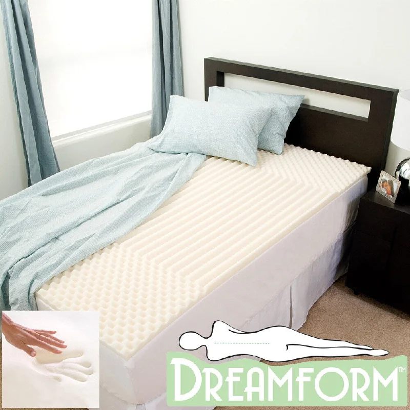 Dream Form Eco-friendly Contoured 2-inch Memory Foam Mattress Topper