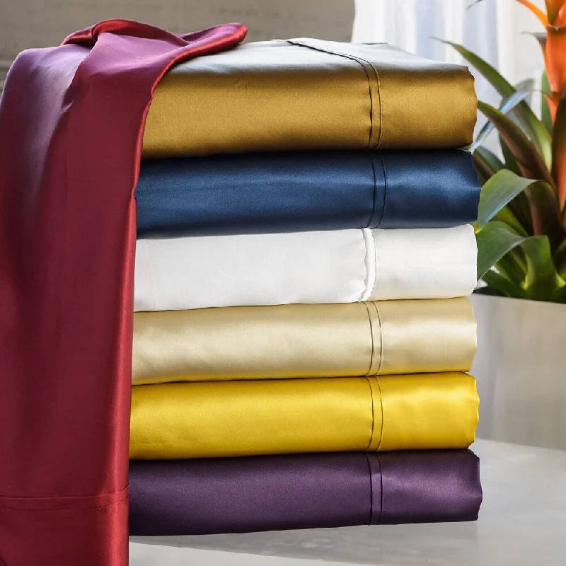 Elle & Alix Pure Mulberry 100-percent Silk Satin Sheet Set