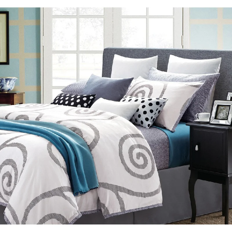 EverRouge Serenty Cotton Swirl 7-piece Duvet Set