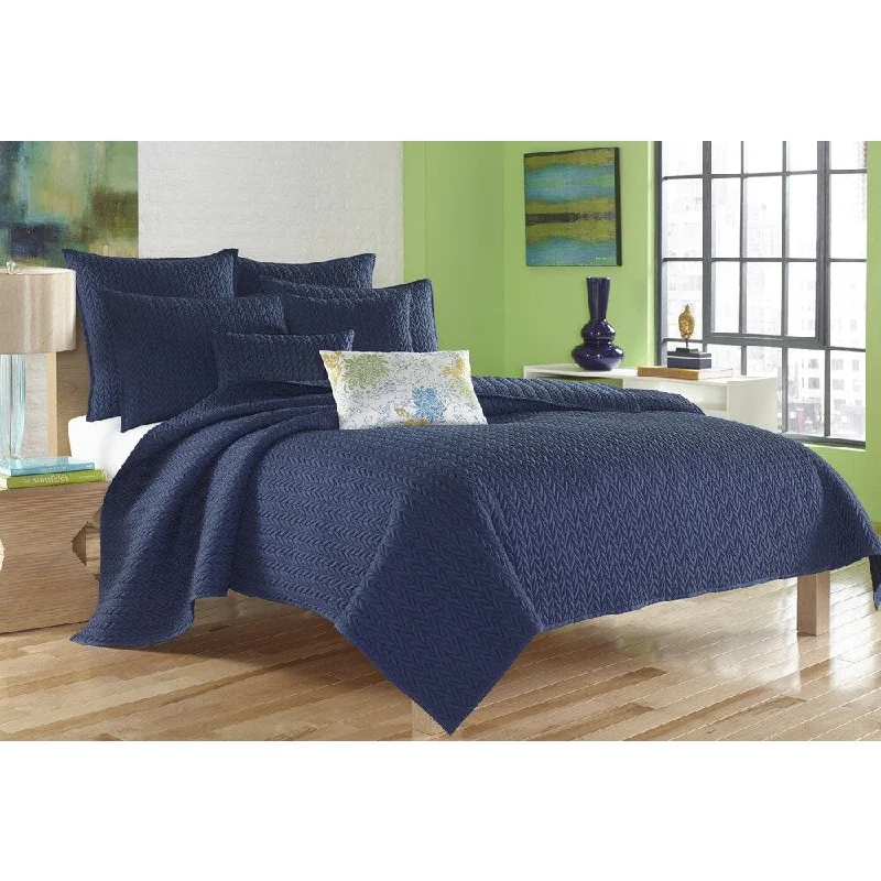 Five Queens Court Catori Indigo Blue Coverlet