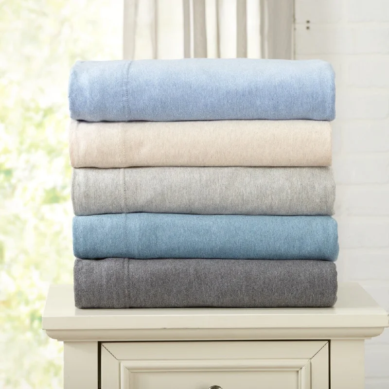 Great Bay Home Extra Soft Heather Jersey Knit Sheet Set