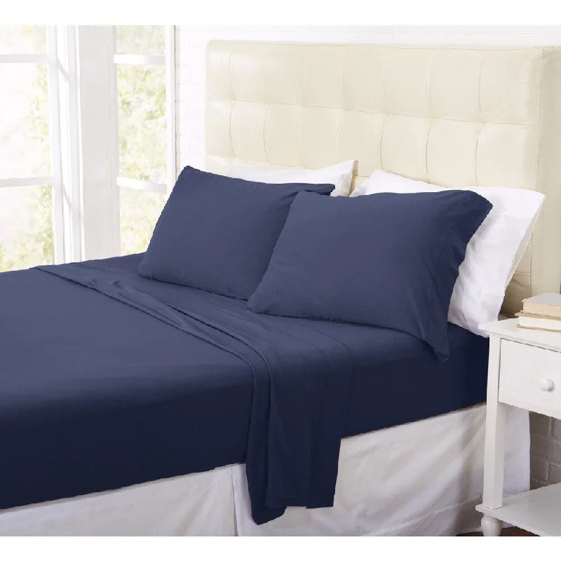 Home Fashion Designs Tribeca Collection Super Soft Luxury Jersey Sheet Set in Solid Colors