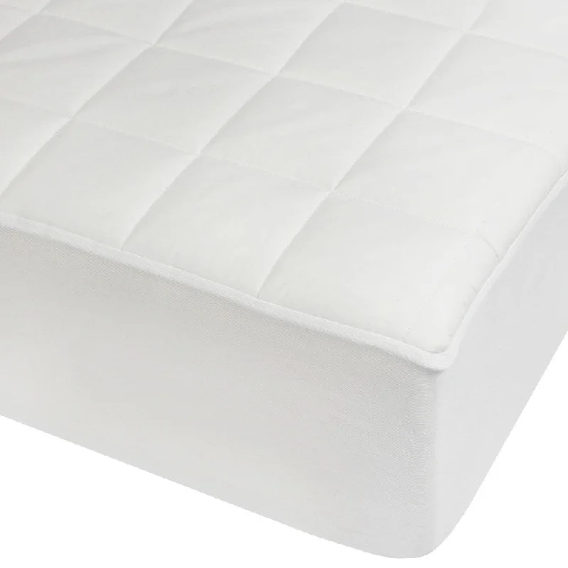 Hotel Collection White Cotton Quilted Mattress Pad