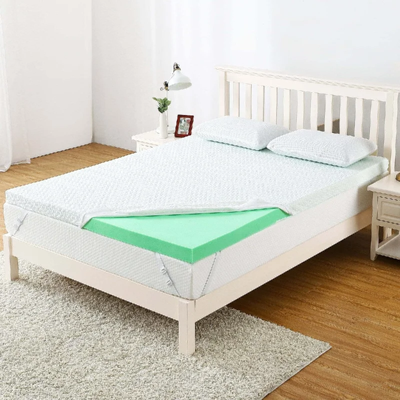 Memory Foam Mattress Topper with Green Tea Infusion