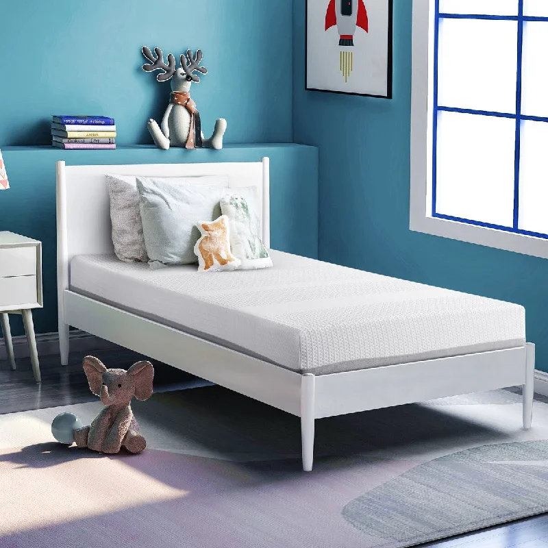 Nestfair 6 Inches Gel and Charcoal Infused Memory Foam Mattress - White