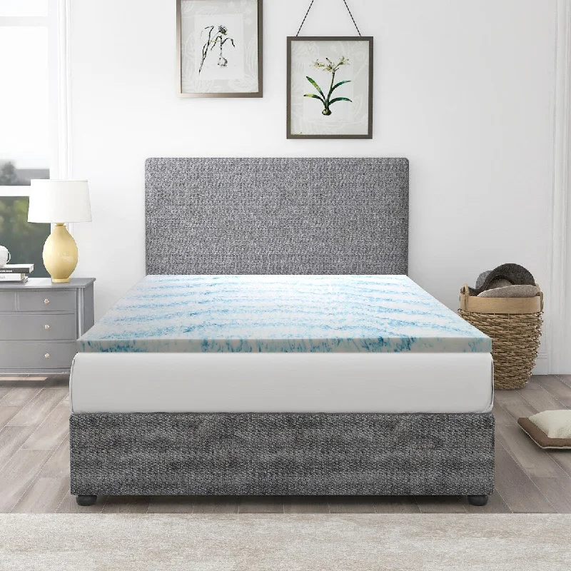 Nestfair King Size Gel and Aloe Infused Memory Foam Mattress Topper