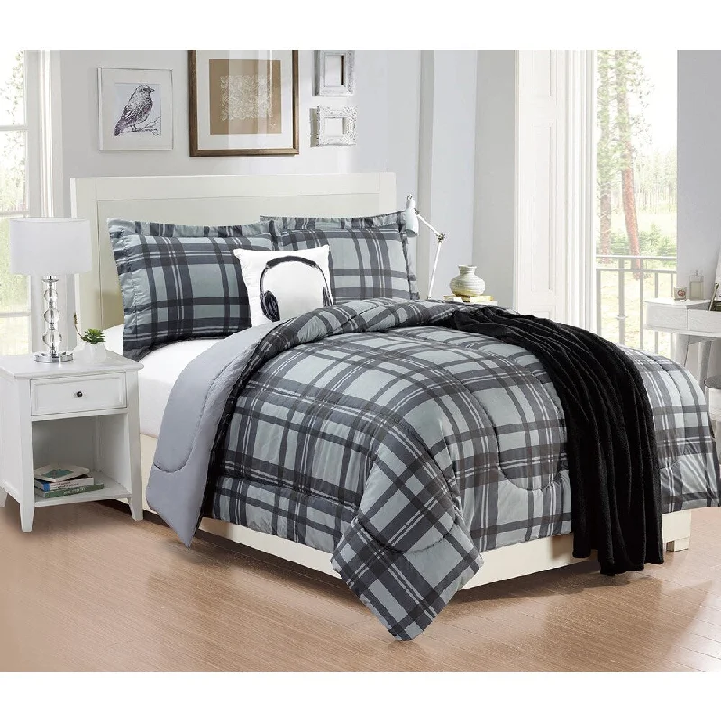 Plaid 5-piece Comforter Set