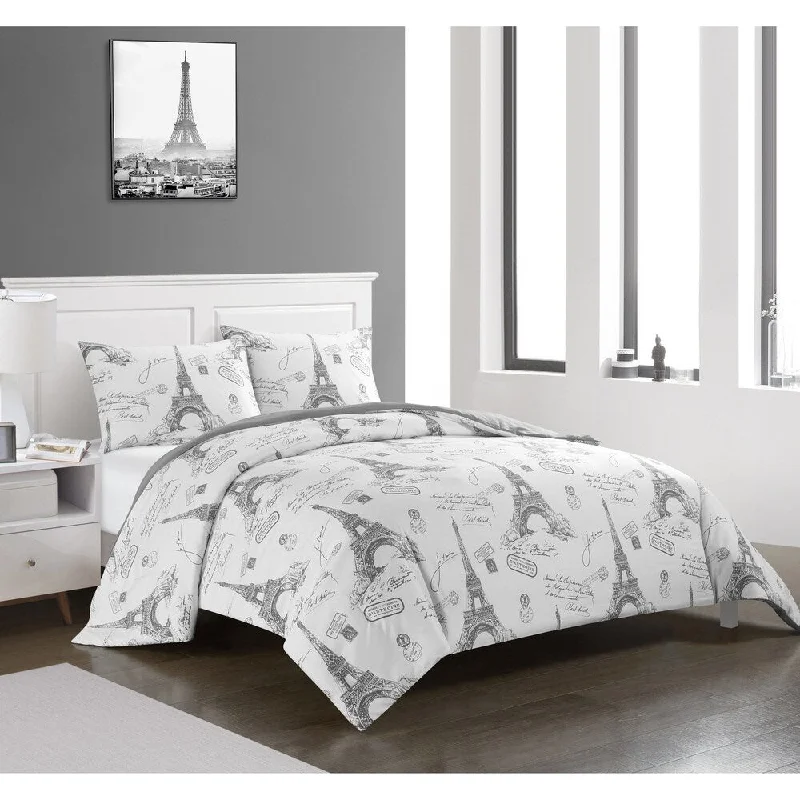 Porch & Den Saida Paris Printed Comforter Set