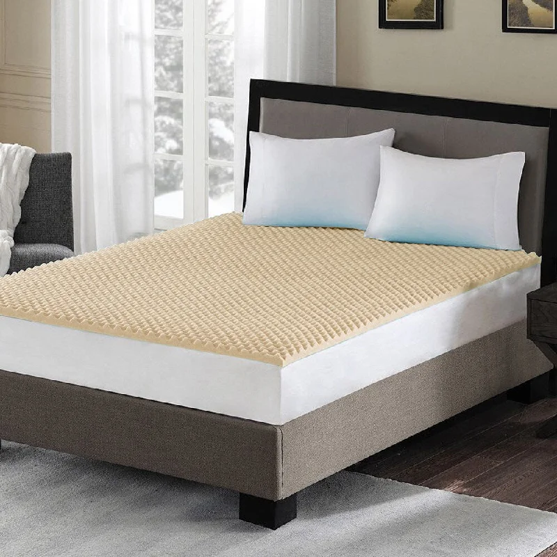 Premium High Density 1.5-inch Convoluted Memory Foam Mattress Topper