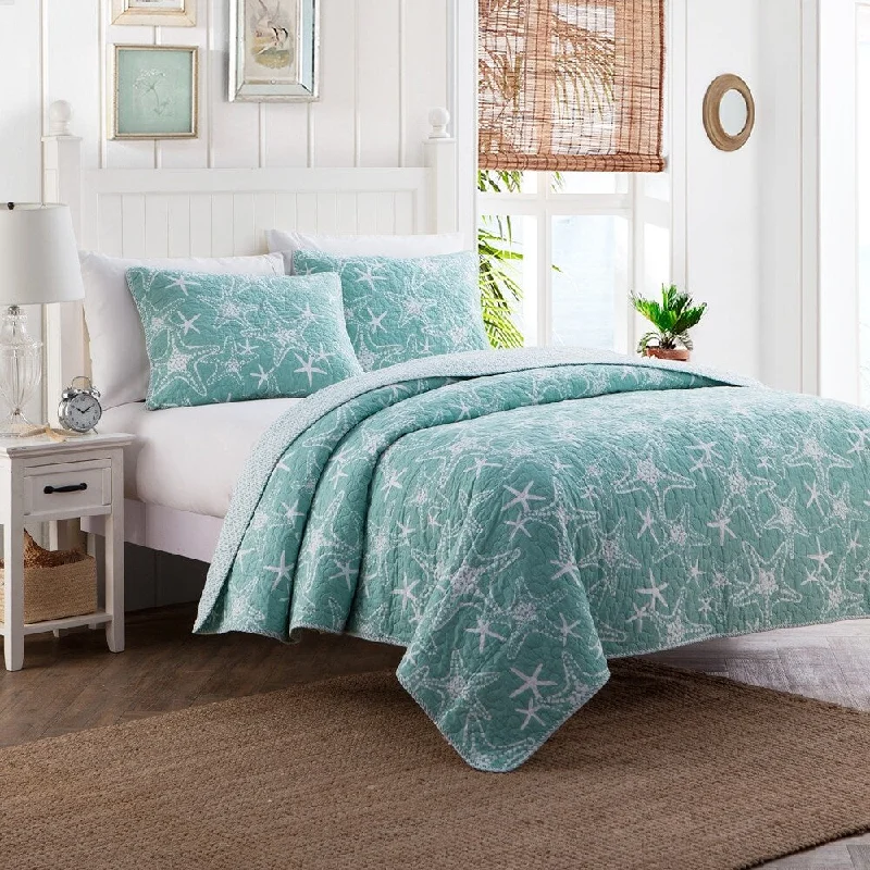 Starfish 3pc Cotton Quilt Set Full-Queen