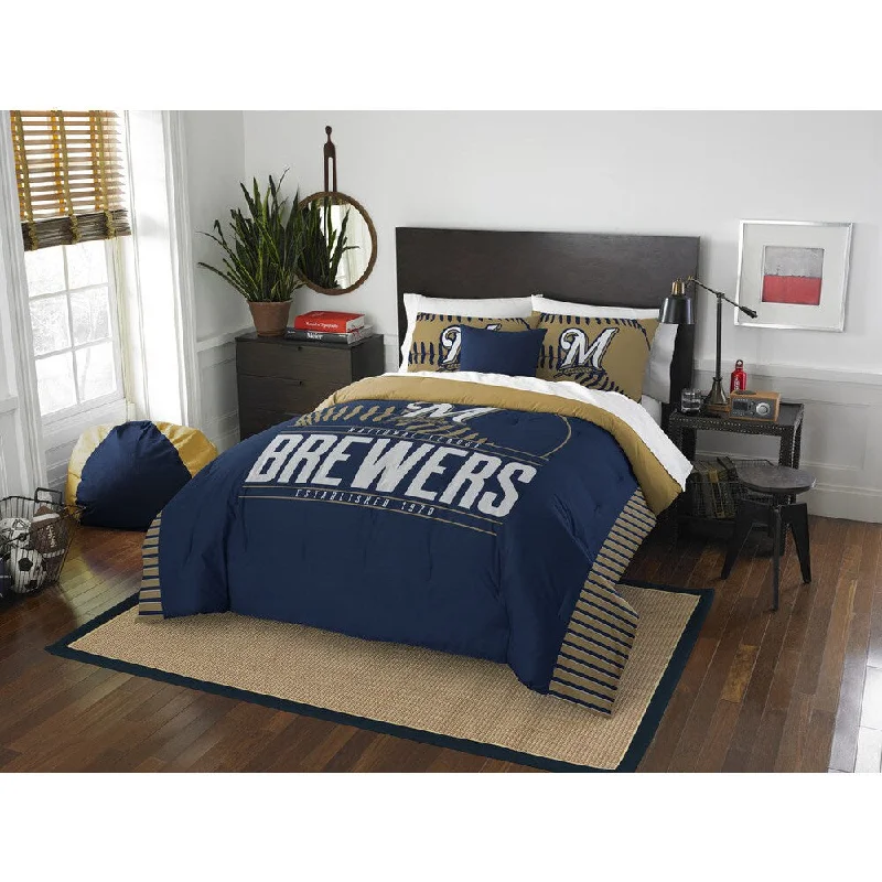 The Northwest Company MLB Milwaukee Brewers Grandslam Full/Queen 3-piece Comforter Set