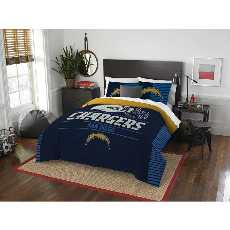 The Northwest Company NFL 849 Chargers Draft Full/Queen 3-piece Comforter Set